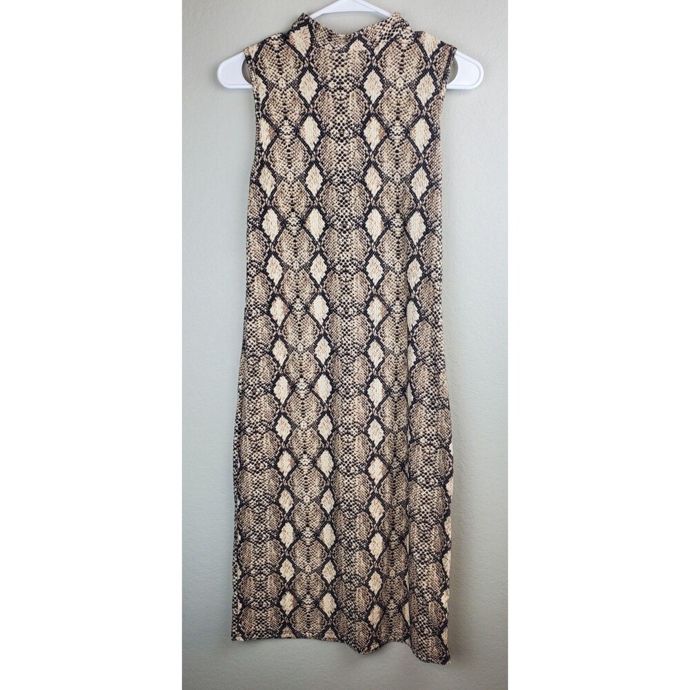 Olivia Rae Women's Medium Sleeveless Mock Neck Snake Print Dress